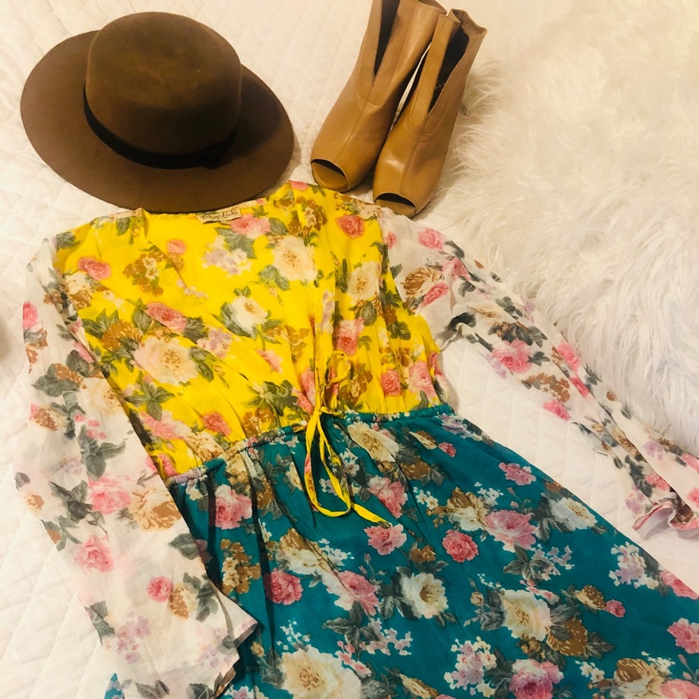 Flower print  tunic dress